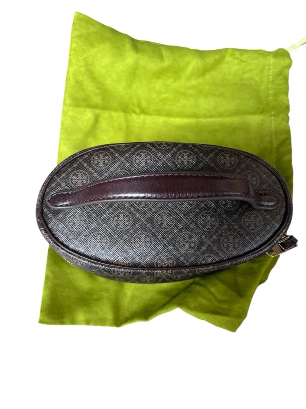 NWT Tory Burch T Monogram Coated Canvas Soft Vanity Case Crossbody Bag Purse‎